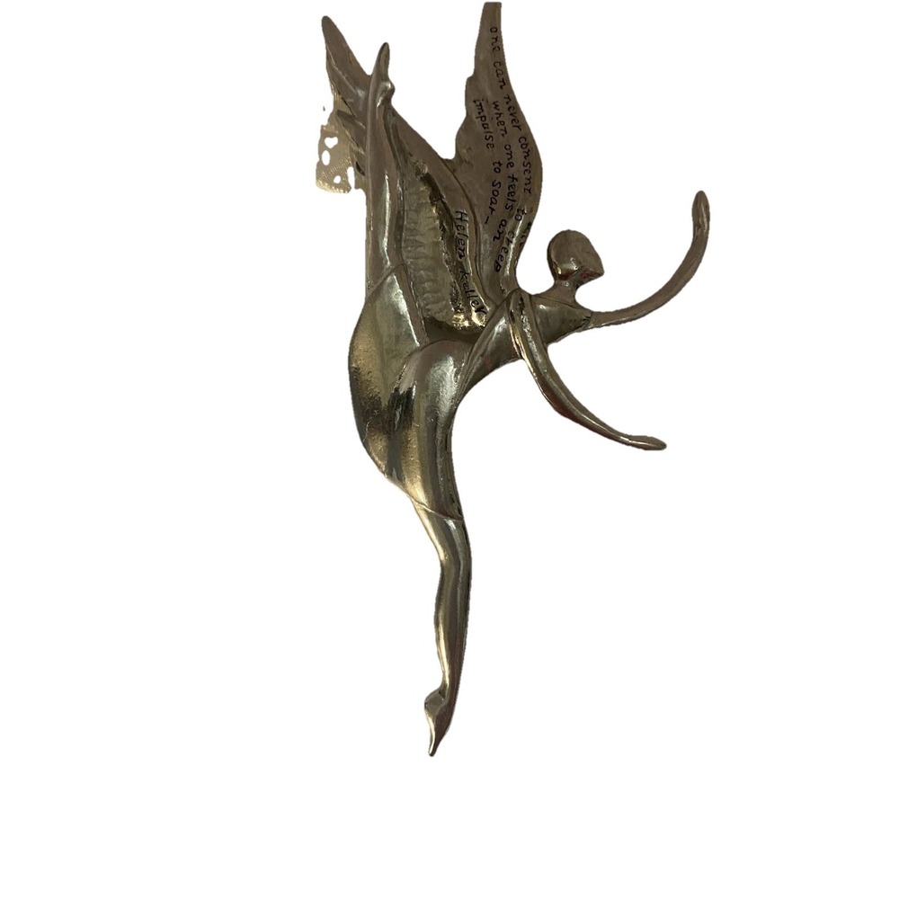 Seasons of Cannon Falls Serenity Angel Bell Pewter Ornament "Dream It Be It"